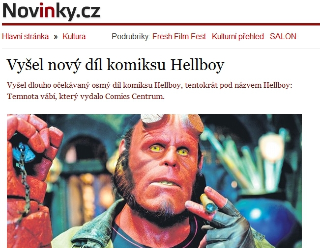 Vyšel nový díl komiksu Hellboy