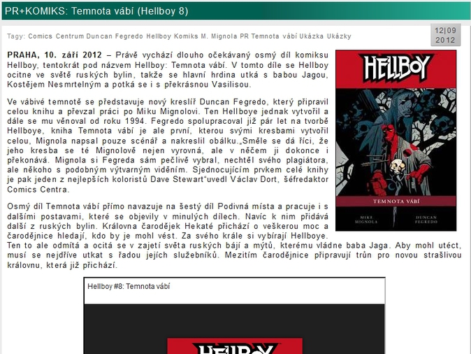 Temnota vábí (Hellboy 8)